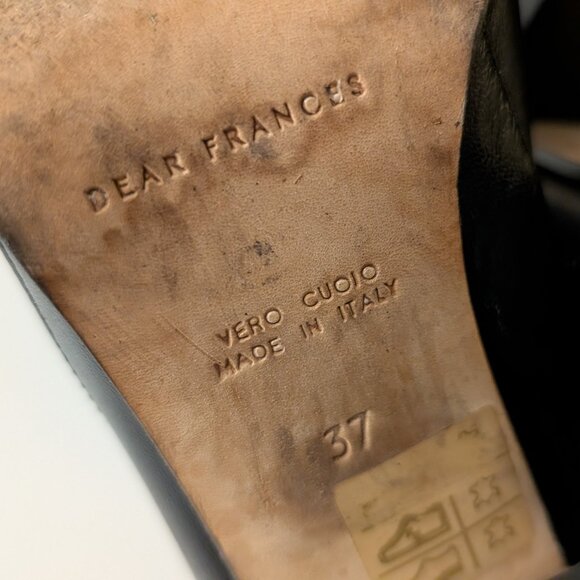 Dear Frances Black Napa Leather Spirit Boots Made in Italy - Women's sz 7 - Picture 10 of 14